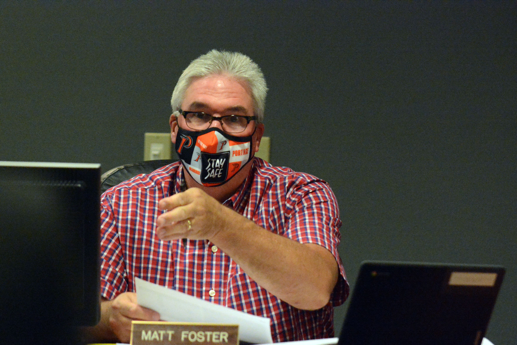 Portage School Board special meeting, July 27, 2020